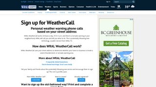 Sign up for WeatherCall :: WRAL.com