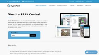 HydroPoint WeatherTRAK Central Web-Based Irrigation Monitoring