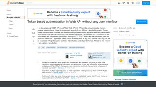 Token based authentication in Web API without any user interface ...