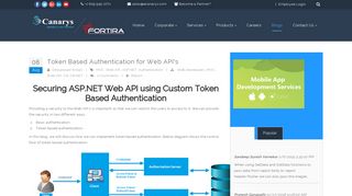 Token Based Authentication for Web API's - Blogs - eCanarys