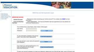 DESE Web Application - MO.gov