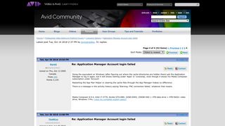 Application Manager Account login failed - Avid Community