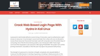 Crack Web Based Login Page With Hydra in Kali Linux – Linux Hint