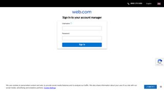 Account Manager Login - Web.com