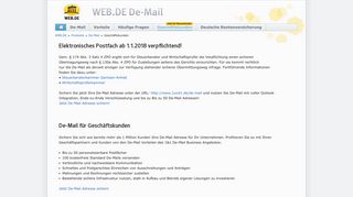 De-Mail für Ihr Unternehmen – jetzt Vorteile bei WEB.DE sichern