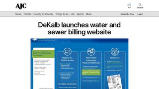 DeKalb County website offers water bill info and payment options
