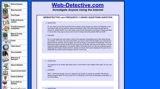 Web Detective - Investigate Anyone FAQ - Freeality