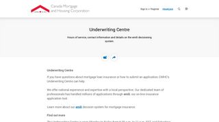 CMHC's Underwriting Centre