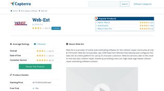 Web-Est Reviews and Pricing - 2019 - Capterra