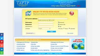 TXFTP - Browser Based Online File Transfer(FTP) Application
