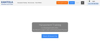 Online Sexual Harassment Training - Kantola | Training Solutions