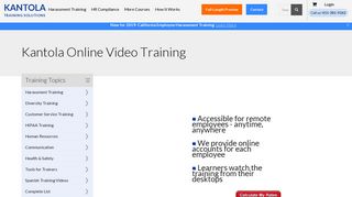 Kantola Online Video Training - Kantola | Training Solutions