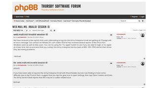 web.mail.mil Invalid session ID - Thursby Software Forum