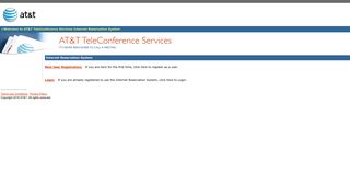 AT&T TeleConference Services Internet Reservation System