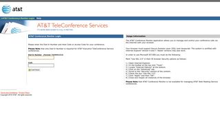 AT&T Conference Monitor - Teleconference.att.com