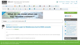 Cannot Login to WebAccess but to ESXi console |VMware Communities