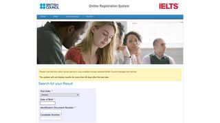Check Results - British Council IELTS