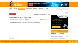 Web Services For Login Page? - CodeProject
