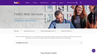 FedEx Web Services | FedEx Developer Resource Center