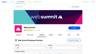Working as a Volunteer at Web Summit: Employee Reviews | Indeed ...