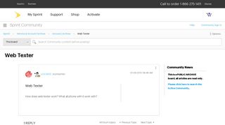 Web Texter - Sprint Community