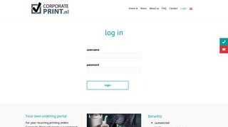 Web2print: log in on your web2print ordering portal for corporate printing
