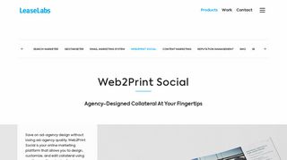 Web2Print Social | LeaseLabs | Products