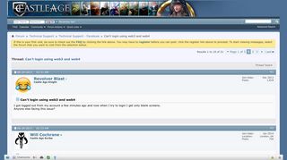 Can't login using web3 and web4 - Castle Age Forums