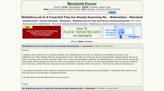 Web4africa.net Is A Fraud And They Are Already Scamming Me ...
