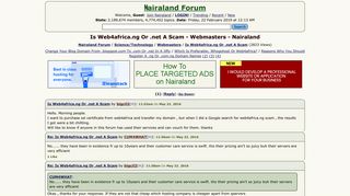 Is Web4africa.ng Or .net A Scam - Webmasters - Nigeria