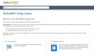 WebAdMIT Help Center - Liaison