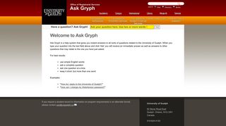 Some general information about WebAdvisor - Ask Gryph | Registrarial ...