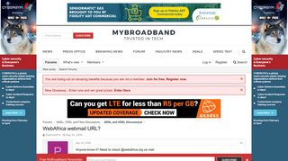 WebAfrica webmail URL? | MyBroadband