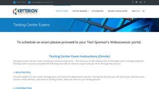 Testing Center Exams | Kryterion Global Testing Solutions