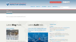 WebBATS | USPS Office of Inspector General