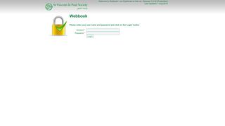 Login to Webbook - our Cashbook on the net - Release 1.9.32 ...