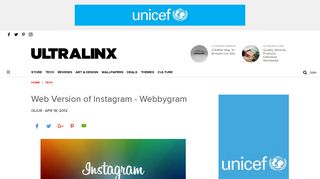 Web Version of Instagram - Webbygram - UltraLinx
