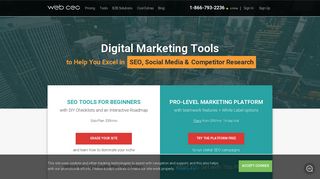 SEO Software tools by WebCEO with White Label Reporting