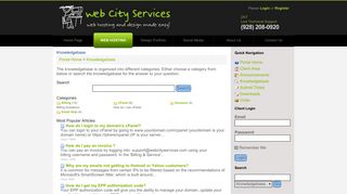 Web City Services - Knowledgebase - How do I login to my domain's ...