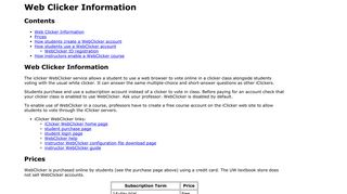 Web Clicker Information - Mathematics - University of Waterloo