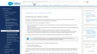 Email Studio Web Collect - Salesforce Help