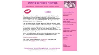 webdate - free dating service - Dating Services Network