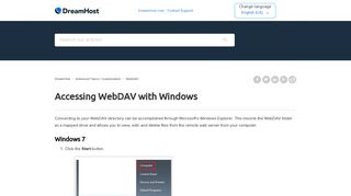 Accessing WebDAV with Windows – DreamHost