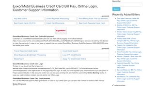 ExxonMobil Business Credit Card Bill Pay, Online Login, Customer ...