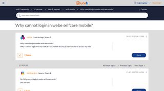 unifi Community - Why cannot login in webe selfcare mobile? - unifi ...