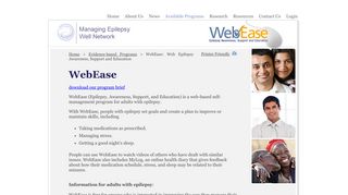 WebEase - Managing Epilepsy Well Network