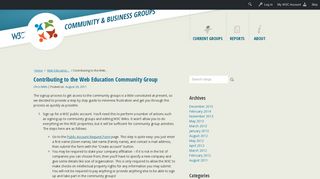 Contributing to the Web Education Community Group | Web Education ...