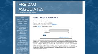 Web Employee Login - FREIDAG Associates CPAs