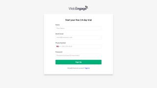 Sign Up | WebEngage