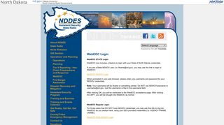 ND Department of Emergency Services: WebEOC : WebEOC Login